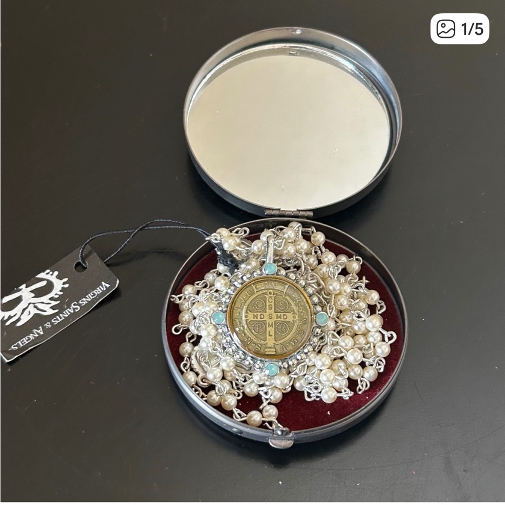 Virgins Saints & Angels Silver, Pearl Necklace